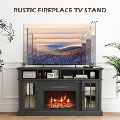 SIMOE Fireplace TV Stand up to 40'' 65'' TV, 58 inch Electric Fireplace TV - Image 5