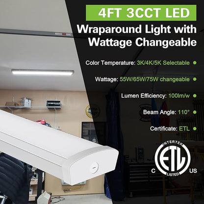 4FT LED Flush Mount Wraparound Light, - Image 2