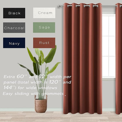 Patio Door Curtain for Sliding Glass Door Fall Home Decorations Blackout - Image 2