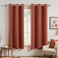 KOUFALL Burnt Orange Grommet Top Curtains by KOUFALL