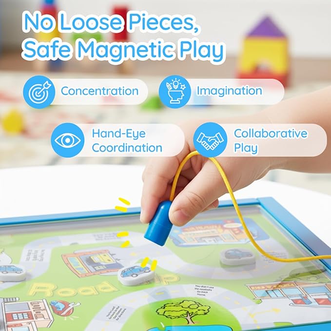 Magnetic Toddler Activity Wall Panel Toy – Interactive Wall Busy Board – - Image 3