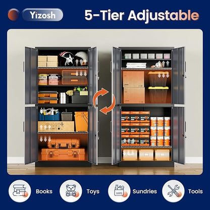 Yizosh Metal Storage Locking Cabinet - Image 5