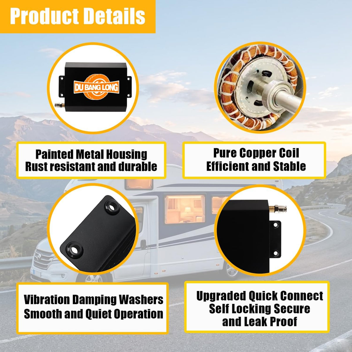 Air Bags Suspension Kit, On Board Air Compressor System with Upgraded Air Rid...