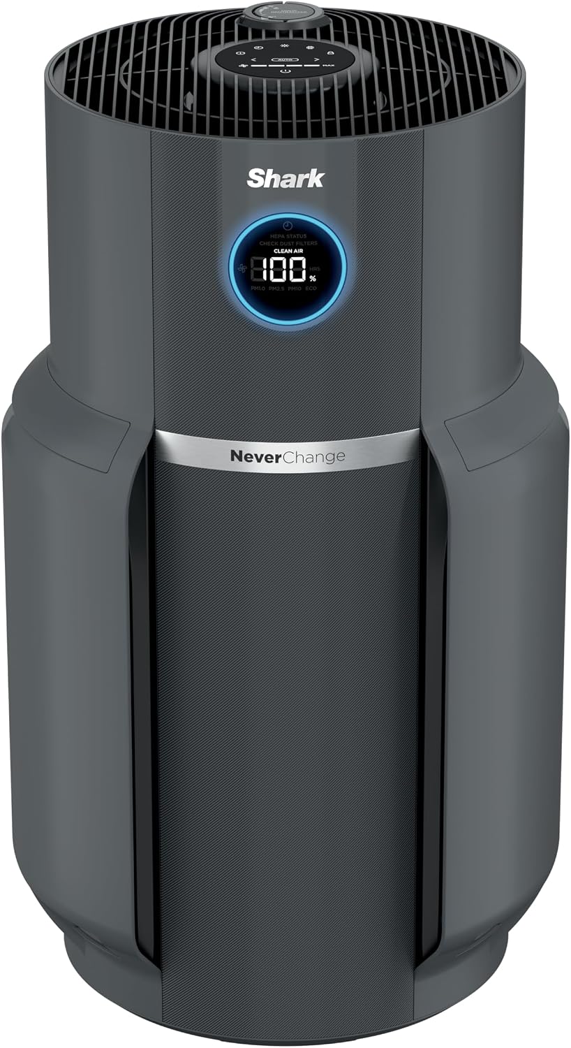 shark neverchange air purifier max, hp301, grey, main product view