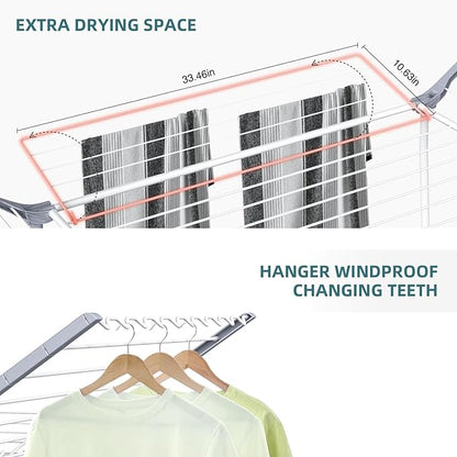 Unkqan Clothes Drying Rack, Foldable Laundry Rack - Image 6