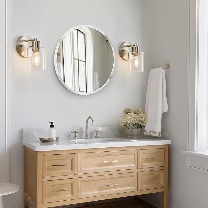 1-Light Bathroom Wall Sconce, Brushed Nickel Vanity Light, Modern Wall Light - Image 7