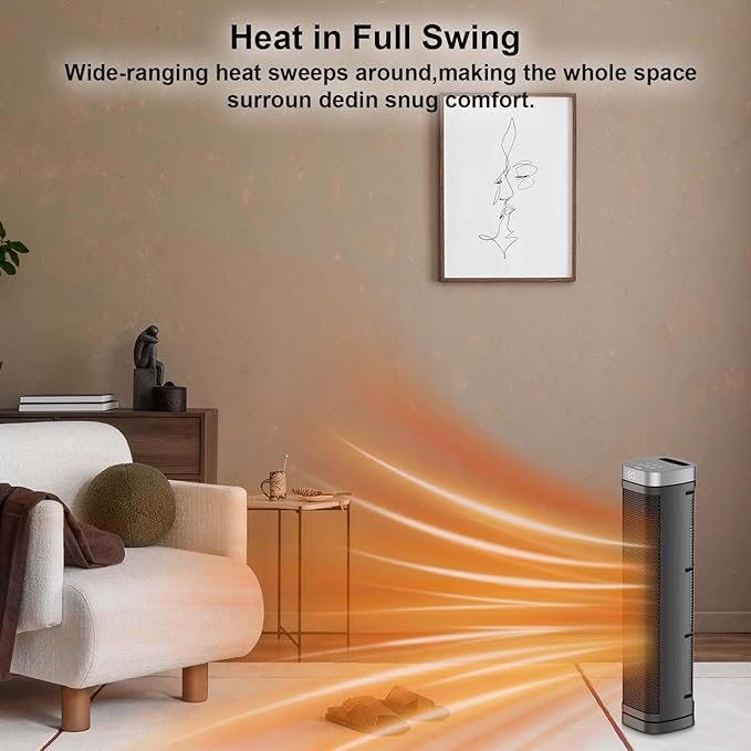 Portable Space Heater, 1500W Ceramic Heating Fan - Image 6