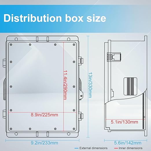 Outdoor Waterproof Electrical Junction Box, ABS Water Resistant Enclosure - Image 3