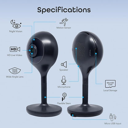 Geeni Look 1080p Indoor Security Camera – 2-Pack Full HD WiFi Indoor Camera - Image 9