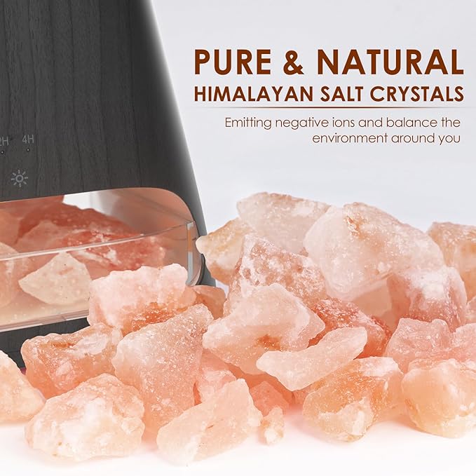 SALKING 2-in-1 Himalayan Salt Lamp & Ultrasonic Essential Oil Diffuser - Image 2