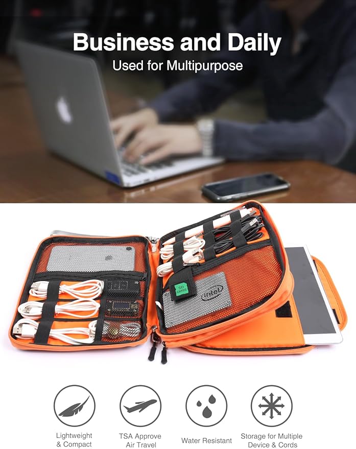 Luxtude Travel Cable Organizer Bag, Electronic Organizer Travel Case Large - Image 2