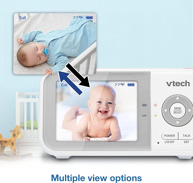 VTech VM923-2 Baby Monitor, 2.8”Screen, 1000ft Range, Pan-Tilt-Zoom, Night - Image 6