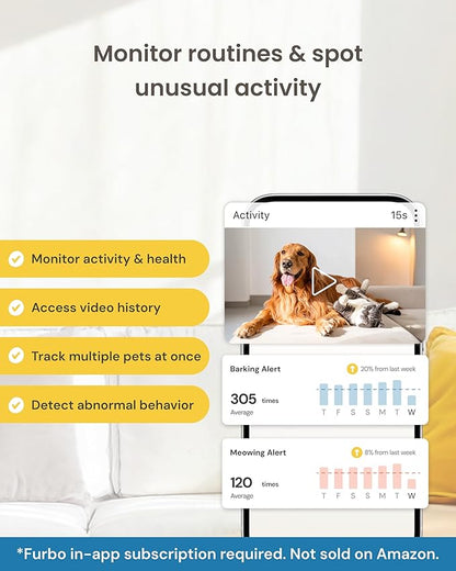 Furbo 360° Dog Camera + Mini 360° Cam 2-Camera Bundle Nanny Pro Subscription: - Image 8