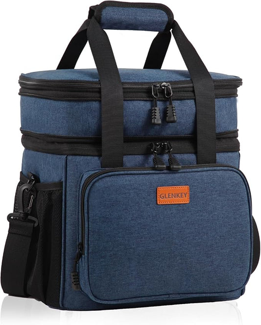 Expandable Large Lunch Box, Insulated Heavy Duty Lunch Bag Waterproof Leakproof by GLENKEY