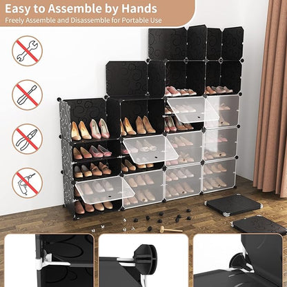 ROJASOP Shoe Storage Cabinet, 12-Tier Shoe Organizer 96 Pairs Extra Large - Image 7