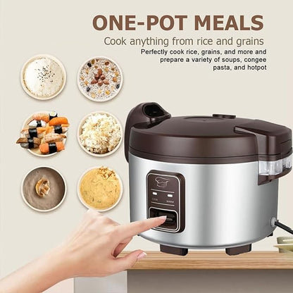13.8 QT Large Commercial rice cooker 65 cups cooked 32 cups uncooked rice - Image 4