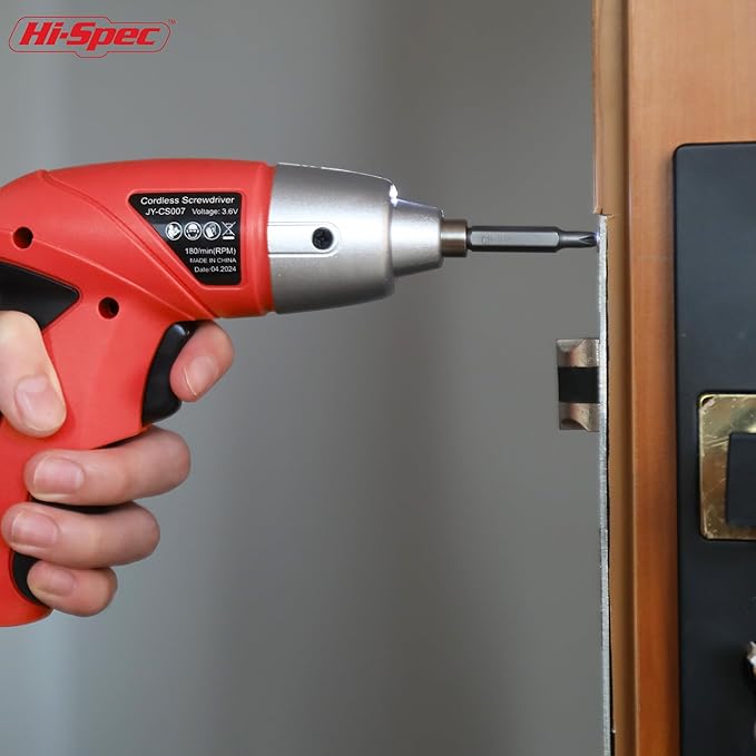 Hi-Spec 27pc 3.6V Red Small Power Electric Screwdriver Set. Cordless & - Image 5
