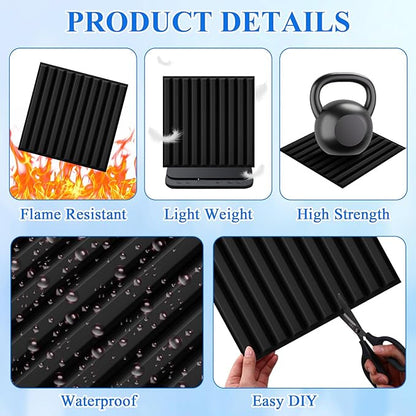Nuanchu 120 Pcs 3D Slat Wall Panels 12 x 12 Inch PVC Fluted Textured Panel - Image 3