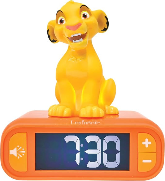 LEXiBOOK, Disney The Lion King, Simba Nightlight Alarm Clock, Sounds and by Lexibook