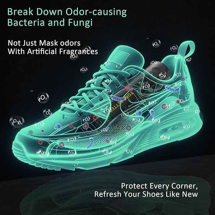 Shoe Deodorizer Rechargeable Ozone Tech Eliminates Odors in All Footwear - Image 2
