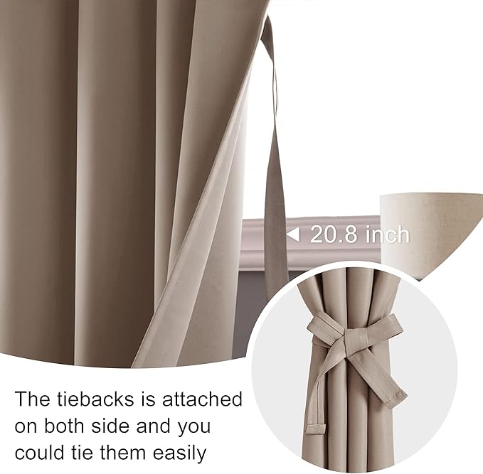JIUZHEN Short Blackout Curtains - Image 2