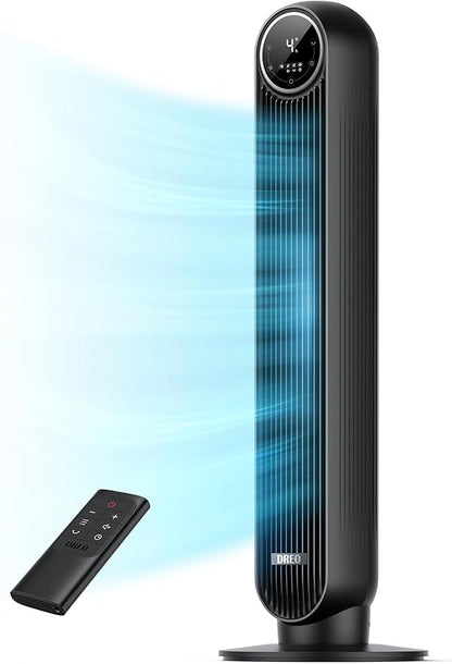 Dreo Tower Fan for Bedroom, 25ft/s Velocity Quiet Floor Fan, 90° Oscillating by DREO