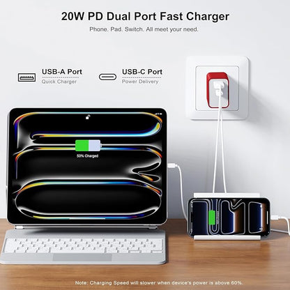 USB C Wall Charging Block, Samsung Galaxy, 20W PD Quick Charge USBC Box Wall - Image 2