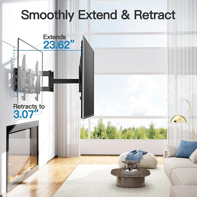 PERLESMITH Full Motion TV Wall Mount - Image 4