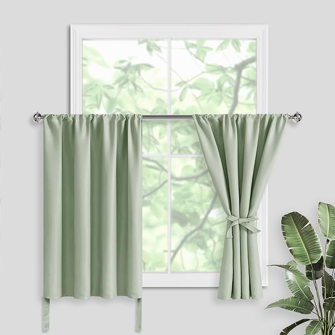 JIUZHEN Short Blackout Curtains by JIUZHEN