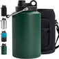 Insulated Gallon Jug with Handle, One Gallon, 128oz Stainless Steel, Large by Kerilyn