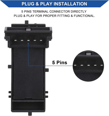 Obaee Power Window Control Switch Button & Front Driver Side Door Lock & Mirror - Image 9