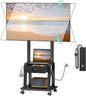 rolling tv stand with power outlet,tilt tv cart, main product view
