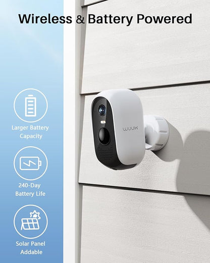 WUUK Add-on Outdoor Camera, Requires Base Station, Home Security Cameras - Image 2