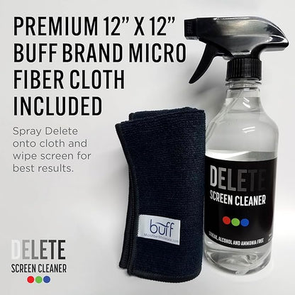 Delete Screen Cleaner 16oz Spray Bottle | Premium Streak-Free, Alcohol & - Image 3
