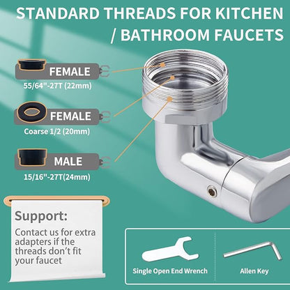 CECEFIN 1080°Rotating Faucet Extender Double Extension - Image 5