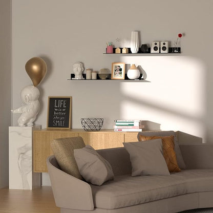 36 Inches Acrylic Long Wall Shelf Set of 2, Floating Shelf - Image 2