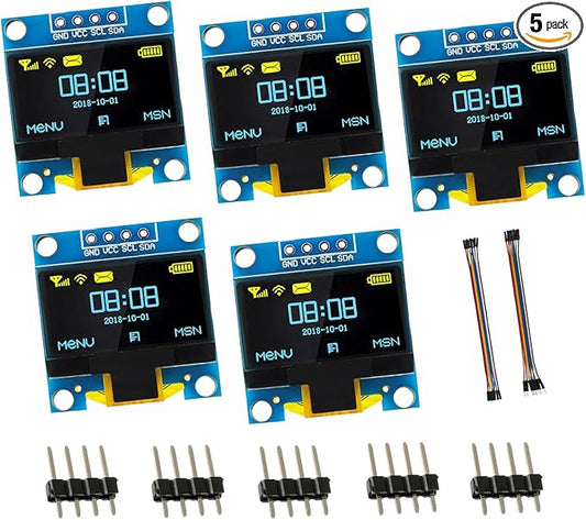 EPLZON 5 Pack 0.96 inch OLED IIC Display Module 128x64 Pixel Mini Self-Luminous by EPLZON