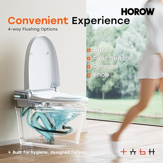 HOROW Bidet Toilet 10" Rough-in, Smart Toilet - Image 7