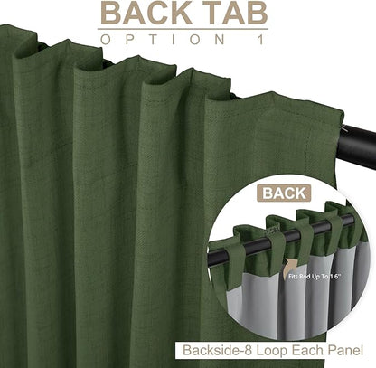 100% Blackout Shield Linen Blackout Curtains - Image 3