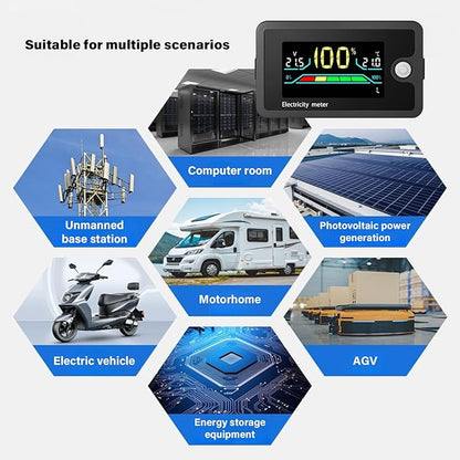 RSHuiOUXX DC8-100V Electricity Meter Digital LCD Display Car Battery Charging - Image 3