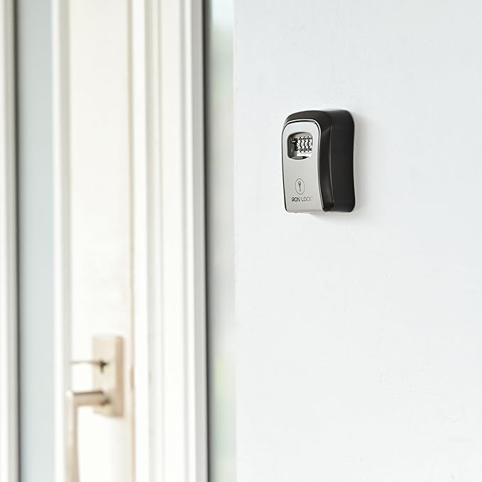 Iron Lock® Key Lock Box Wall Mount – Medium Waterproof Heavy-Duty Metal Safe - Image 9