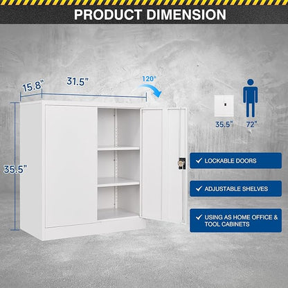 Metal Storage Cabinet-36” Tall Steel File Cabinets - Image 3