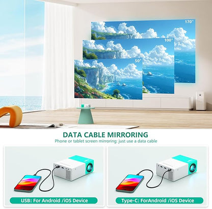 Projector WiFi Portable Movie Projector, Phone or Tablet Can be Mirrored to the - Image 7