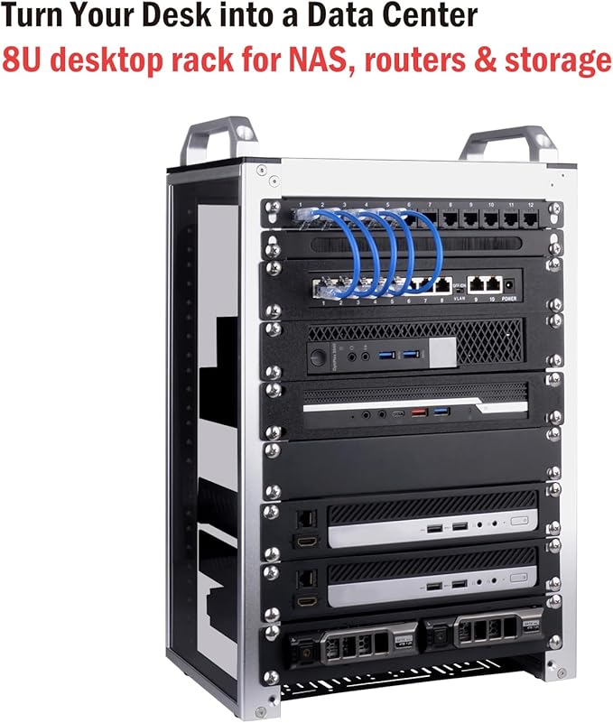 GeeekPi 8U Server Cabinet, 10 inch Server Rack - Image 5