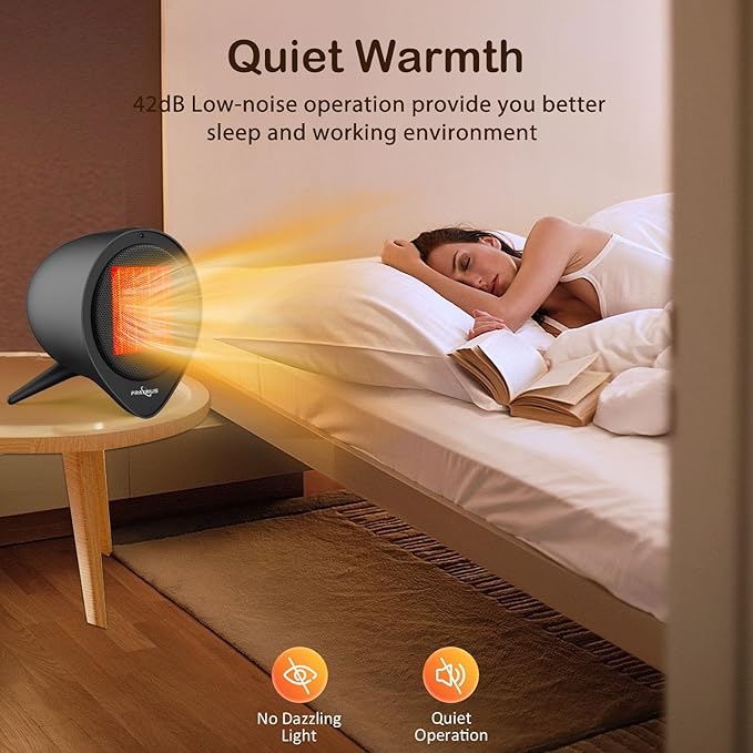Small Space Heater, 1500W PTC Ceramic Heating - Image 5