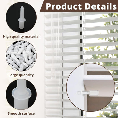 Maitys 40 Pcs Plantation Shutter Repair Pins Spring Loaded White,Long | lantation Shutter Fasteners Spring Loaded Replacement Repair Pins for Windows, Cabinet, Movable Blade, Blind Slats, White