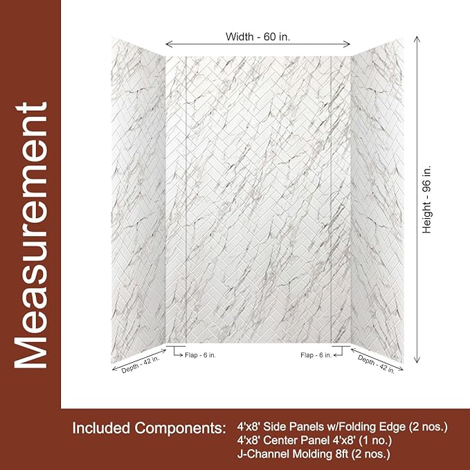 From Plain To Beautiful In Hours 133-640-HERR-KIT Herringbone Tile - Image 3