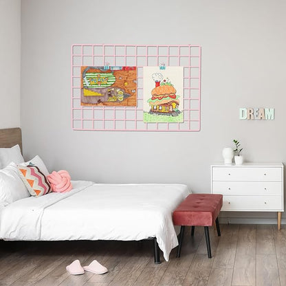 PATIKIL 8"x8" Wire Grid Panel, 2 Pack Board Photo Pictures Memo Display Grid - Image 6