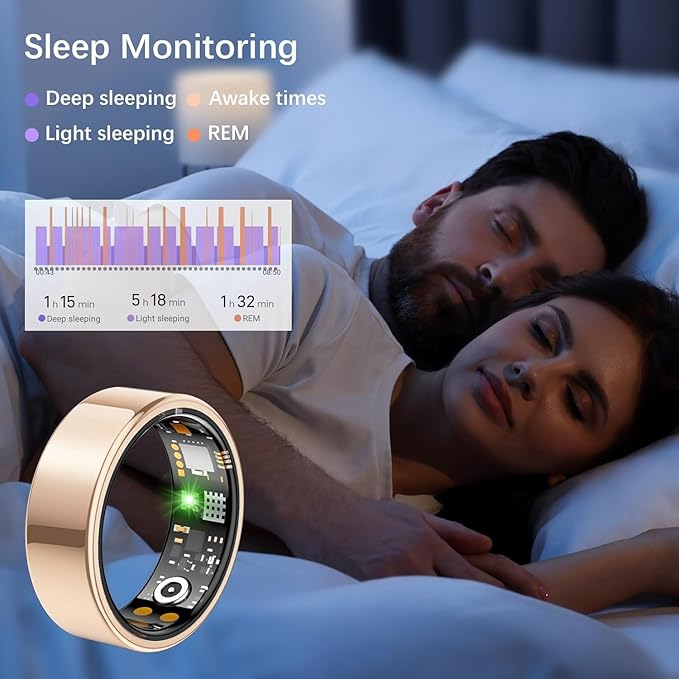 Smart Health Ring for Women Men, Fitness Tracker Ring - Image 3