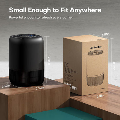 voopnu air purifiers for bedroom, high efficiency filter, view 9